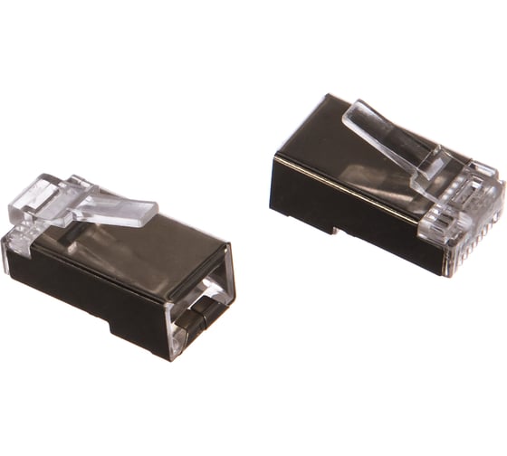 Вилка Cablexpert RJ-45 8P8C универсальн кат.5e экранирован контакты 30мкр 10шт PLUG5SP/10 1