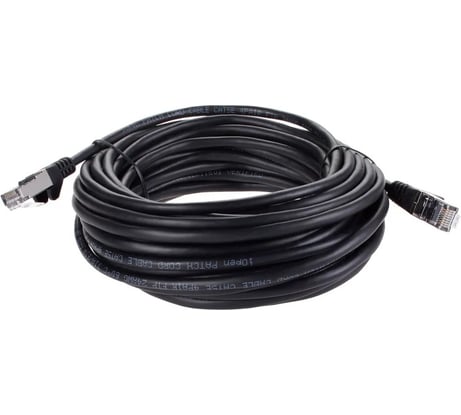 Литой патч-корд AOpen/Qust ftp кат.5e 7/0.16 черный 15m ANP522B-BK-15M