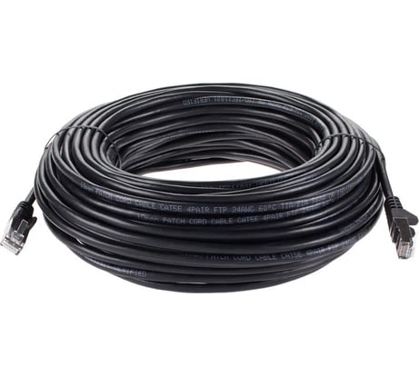 Литой патч-корд AOpen/Qust ftp кат.5e 7/0.16 черный 30m ANP522B-BK-30M