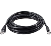 Литой патч-корд AOpen/Qust 7/0.20 utp кат.6 черный 10m ANP612B-BK-10M