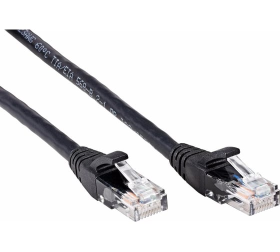 Литой патч-корд AOpen/Qust 7/0.20 utp кат.6 черный 1.5m ANP612B-BK-1.5M 1