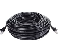 Литой патч-корд AOpen/Qust 7/0.20 utp кат.6 черный 20m ANP612B-BK-20M