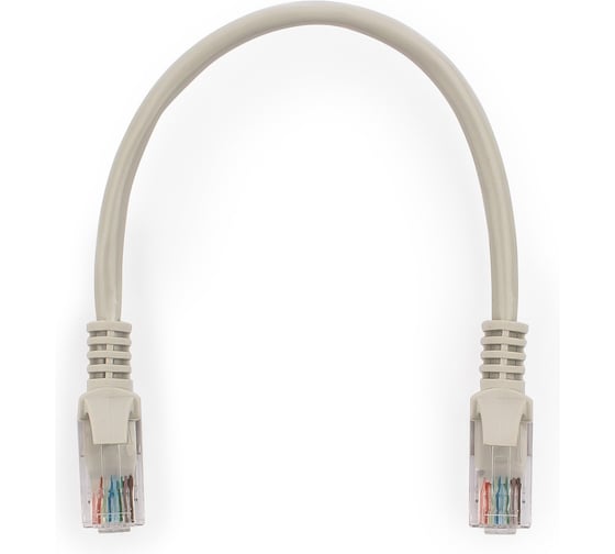 Медный патч-корд Cablexpert UTP кат.5e, 0.25м, литой, многожильный серый PP10-0.25M