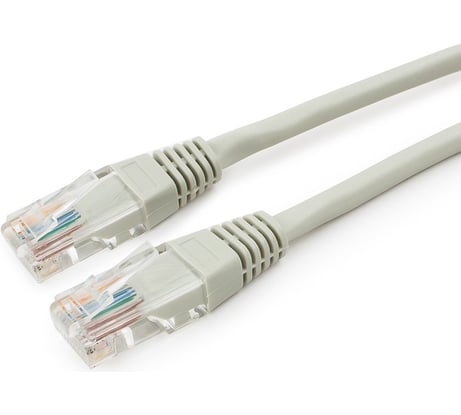 Многожильный медный патч-корд Cablexpert UTP кат.5e, 1.5м, литой, серый PP10-1.5M