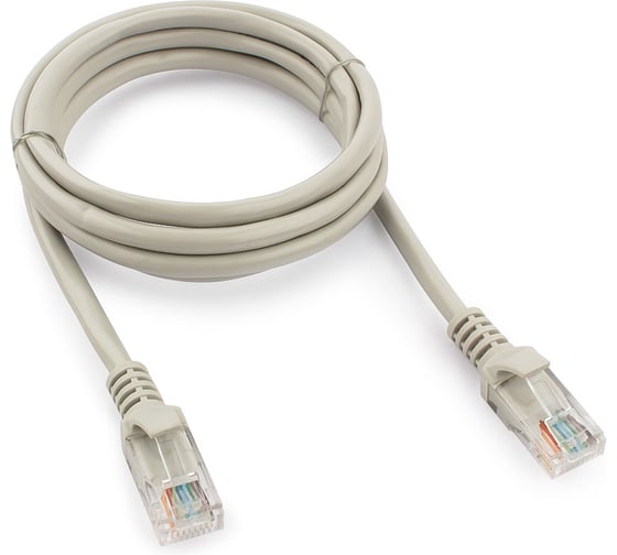 Многожильный медный патч-корд Cablexpert UTP кат.5e, 1.5м, литой, серый PP10-1.5M