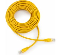 Многожильный медный патч-корд Cablexpert UTP кат.5e, 10м, литой, жёлтый PP10-10M/Y