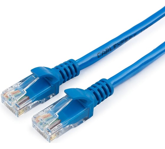 Многожильный медный патч-корд Cablexpert UTP кат.5e, 10м, литой, синий PP10-10M/B 1