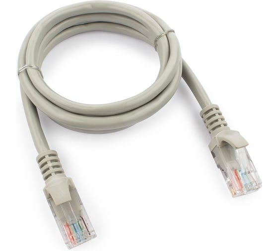 Медный патч-корд Cablexpert UTP кат.5e, 1м, литой, многожильный серый PP10-1M