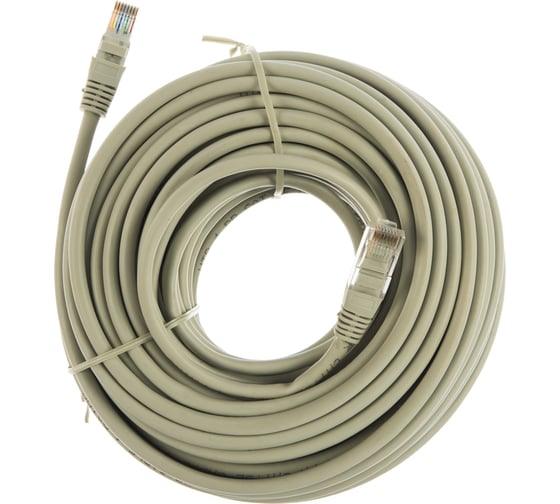 Многожильный медный патч-корд Cablexpert UTP кат.5e, 20м, литой, серый PP10-20M