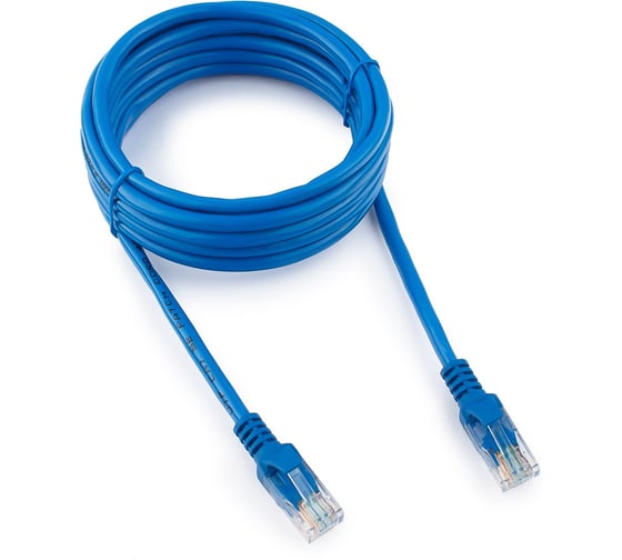 Многожильный медный патч-корд Cablexpert UTP кат.5e, 3м, литой, синий PP10-3M/B 1