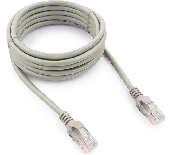 Многожильный медный патч-корд Cablexpert UTP кат.5e, 3м, литой, серый PP10-3M