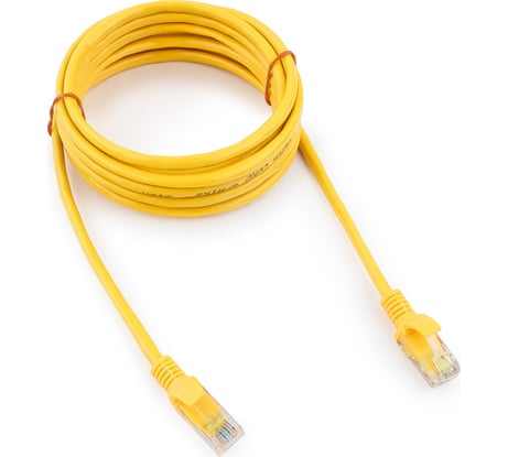 Многожильный медный патч-корд Cablexpert UTP кат.5e, 3м, литой, жёлтый PP10-3M/Y
