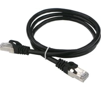Патч-корд Cablexpert FTP кат.6, 1м, литой, многожильный чёрный PP6-1M/BK