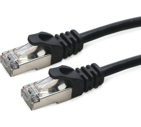 Патч-корд Cablexpert FTP кат.6, 1м, литой, многожильный чёрный PP6-1M/BK