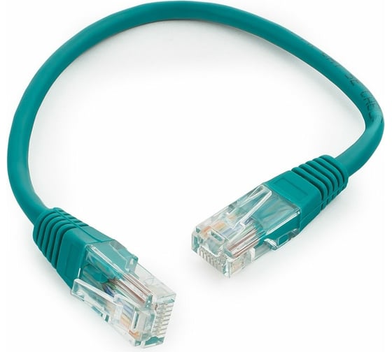 Многожильный патч-корд Cablexpert UTP кат.5e 0.25м, литой, зелёный PP12-0.25M/G
