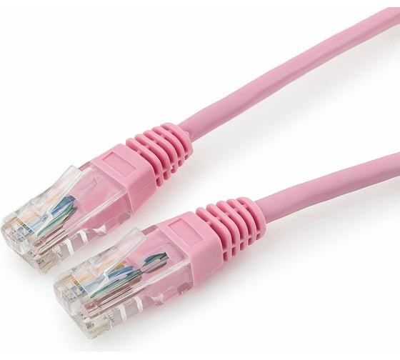 Многожильный патч-корд Cablexpert UTP кат.5e, 0.25м, литой, розовый PP12-0.25M/RO