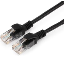 Многожильный патч-корд Cablexpert UTP кат.5e, 0.5м, литой, черный PP12-0.5M/BK