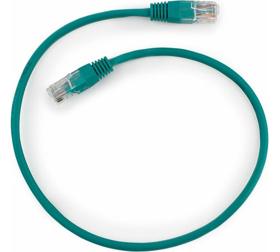 Многожильный патч-корд Cablexpert UTP кат.5e, 0.5м, литой, зелёный PP12-0.5M/G
