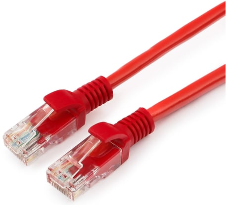 Патч-корд Cablexpert UTP кат.5e, 0.5м, литой, многожильный красный PP12-0.5M/R