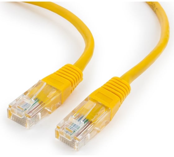 Многожильный патч-корд Cablexpert UTP кат.5e, 0.5м, литой, жёлтый PP12-0.5M/Y