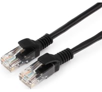 Многожильный патч-корд Cablexpert UTP кат.5e, 1.5м, литой, чёрный PP12-1.5M/BK