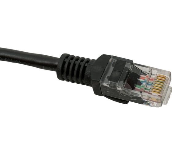 Многожильный патч-корд Cablexpert UTP кат.5e, 1.5м, литой, чёрный PP12-1.5M/BK