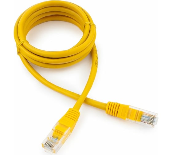 Многожильный патч-корд Cablexpert UTP кат.5e, 1.5м, литой, желтый PP12-1.5M/Y