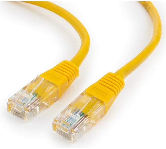 Многожильный патч-корд Cablexpert UTP кат.5e, 1.5м, литой, желтый PP12-1.5M/Y