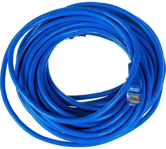 Многожильный патч-корд Cablexpert UTP кат.5e, 10м, литой, синий PP12-10M/B