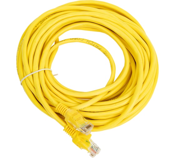 Многожильный патч-корд Cablexpert UTP кат.5e, 10м, литой, жёлтый PP12-10M/Y 1