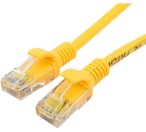 Многожильный патч-корд Cablexpert UTP кат.5e, 10м, литой, жёлтый PP12-10M/Y 1