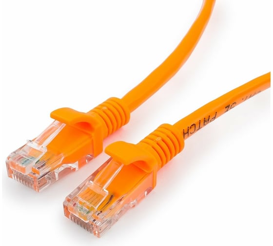 Многожильный патч-корд Cablexpert UTP кат. 5e, 1м, литой, оранжевый PP12-1M/O