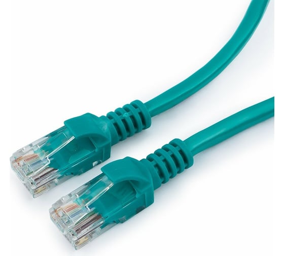 Многожильный патч-корд Cablexpert UTP кат.5e, 1м, литой, зелёный PP12-1M/G