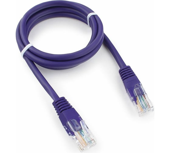 Многожильный патч-корд Cablexpert UTP кат.5e, 1м, литой, фиолетовый PP12-1M/V 1