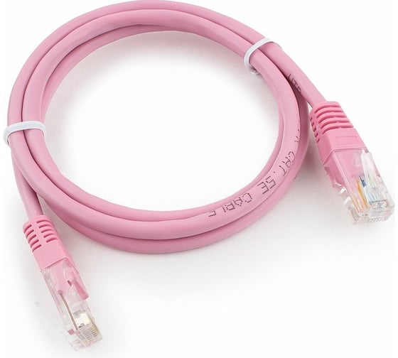 Многожильный патч-корд Cablexpert UTP кат.5e, 1м, литой, розовый PP12-1M/RO 1