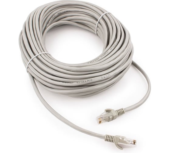 Многожильный патч-корд Cablexpert UTP кат.5e, 20м, литой, серый PP12-20M