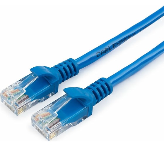 Патч-корд Cablexpert UTP кат.5e, 2м, литой, многожильный синий PP12-2M/B