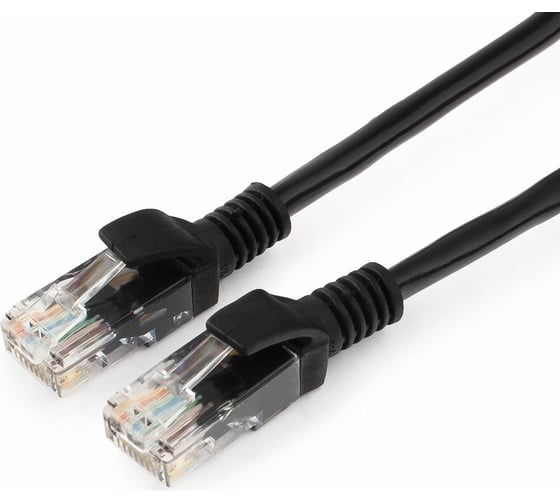Патч-корд Cablexpert UTP кат.5e, 2м, литой, многожильный чёрный PP12-2M/BK