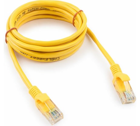 Патч-корд Cablexpert UTP кат.5e, 2м, литой, многожильный жёлтый PP12-2M/Y