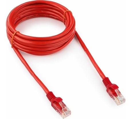 Многожильный патч-корд Cablexpert UTP кат.5e, 3м, литой, красный PP12-3M/R