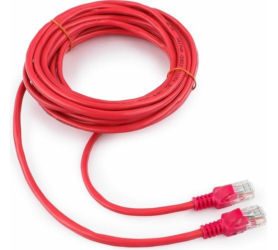 Патч-корд Cablexpert UTP PP12-5M/R кат.5e, 5м, литой, многожильный розовый PP12-5M/RO 1