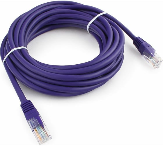 Многожильный патч-корд Cablexpert UTP кат.5e, 5м, литой, фиолетовый PP12-5M/V