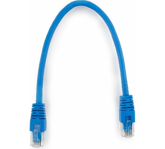 Многожильный патч-корд Cablexpert UTP кат.6, 0.25м, литой, синий PP6U-0.25M/B