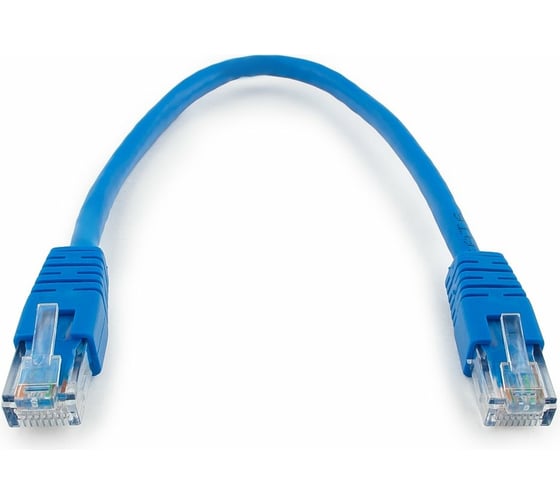 Многожильный патч-корд Cablexpert UTP кат.6, 0.25м, литой, синий PP6U-0.25M/B