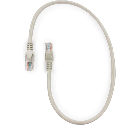 Патч-корд Cablexpert UTP кат.6, 0.5м, литой, многожильный серый PP6U-0.5M 1
