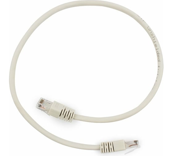 Патч-корд Cablexpert UTP кат.6, 0.5м, литой, многожильный серый PP6U-0.5M 1