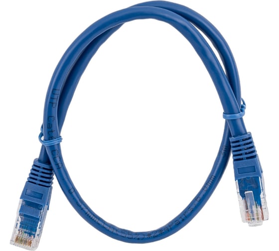 Многожильный патч-корд Cablexpert UTP кат.6, 0.5м, литой, синий PP6U-0.5M/B