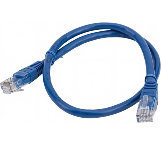 Многожильный патч-корд Cablexpert UTP кат.6, 0.5м, литой, синий PP6U-0.5M/B