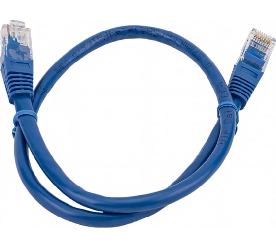 Многожильный патч-корд Cablexpert UTP кат.6, 0.5м, литой, синий PP6U-0.5M/B