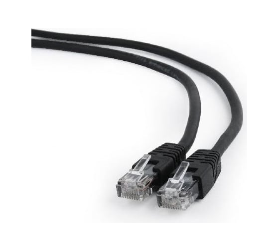 Многожильный патч-корд Cablexpert UTP кат.6, 1м, литой, чёрный PP6U-1M/BK